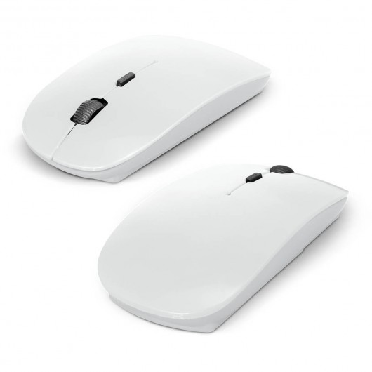 White Wireless Travel Mice